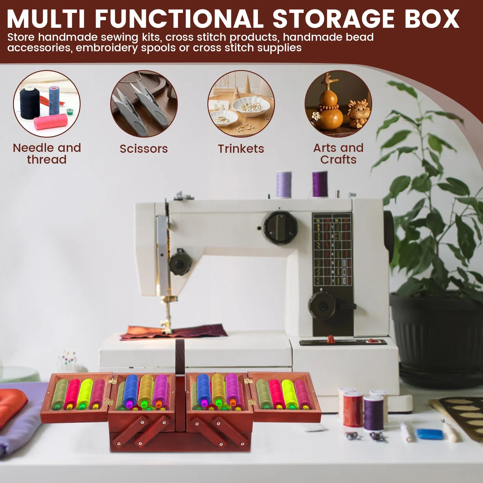 Expandable Sewing Thread Box W - огляд і ціна Reel Case
